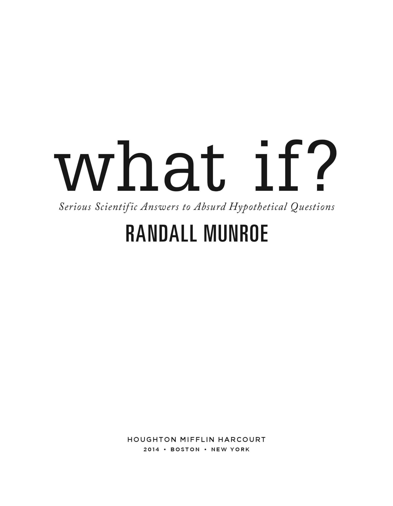 What If Randall Munroe PDF