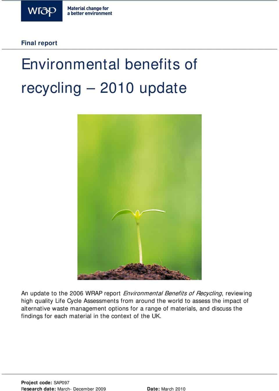 Environmental benefits of recycling